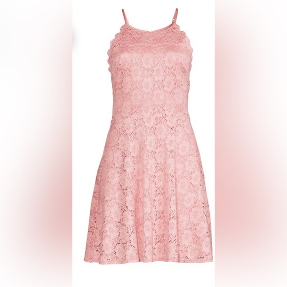 No boundaries junior high neck lace dress - Picture 1 of 7